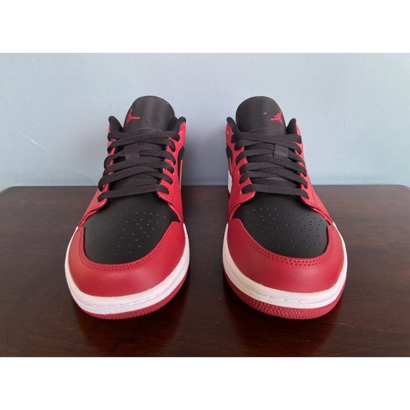 Nike Air Jordan 1 Low "Reverse Bred" Black/Red Men's Size 8 (9.5W) 553558-606 - Picture 5 of 10